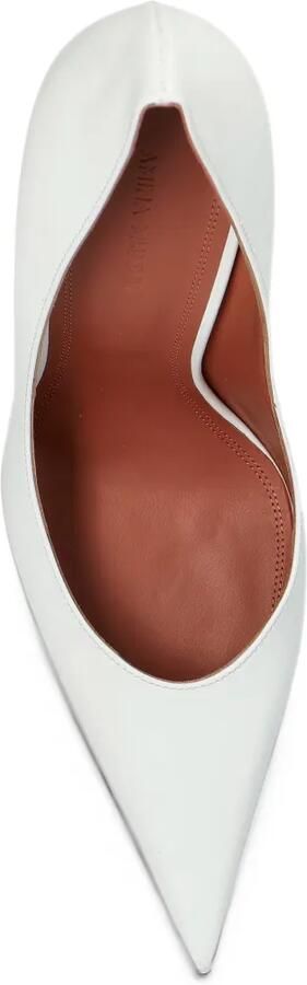 Amina Muaddi Anok patent-leather pumps Wit - Foto 5
