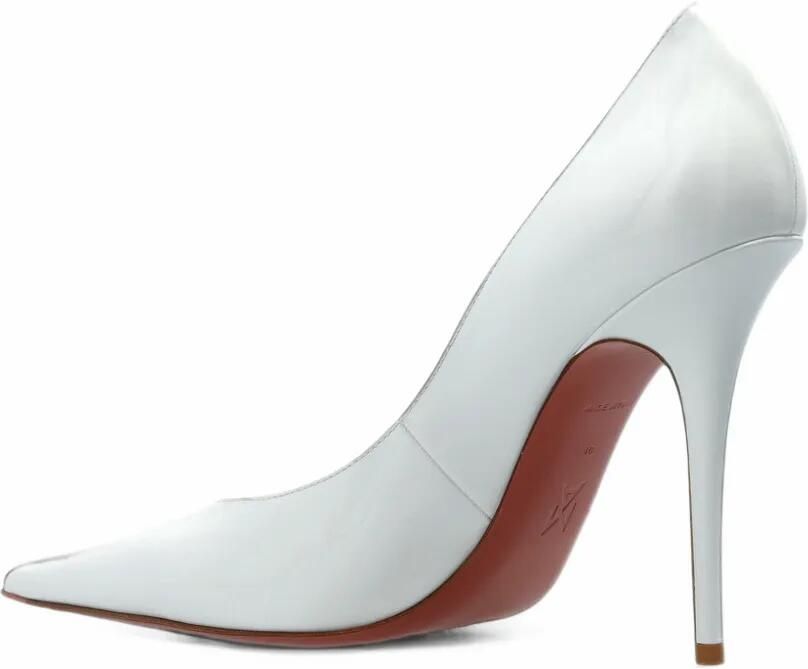Amina Muaddi Anok patent-leather pumps Wit - Foto 3