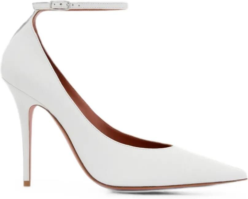 Amina Muaddi Anok pumps met gespsluiting Wit