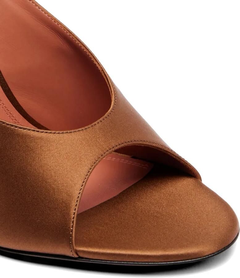 Amina Muaddi Anok sandalen met open neus Bruin - Foto 2