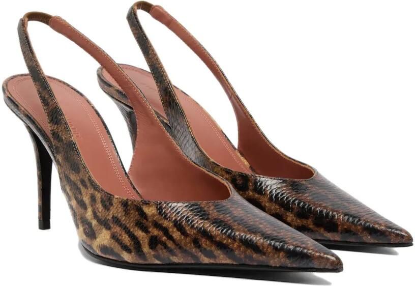 Amina Muaddi Anok slingback pumps Beige