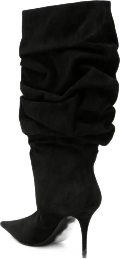 Amina Muaddi Anok slouchy knee-high boots Zwart - Foto 2