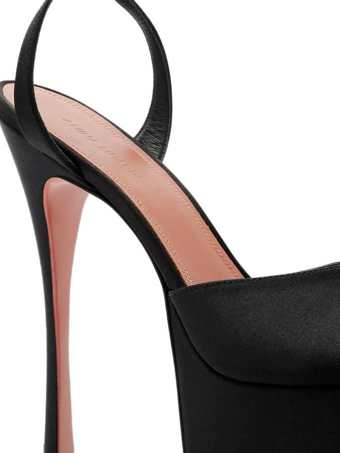 Amina Muaddi Aya sandalen met plateau Zwart - Foto 4