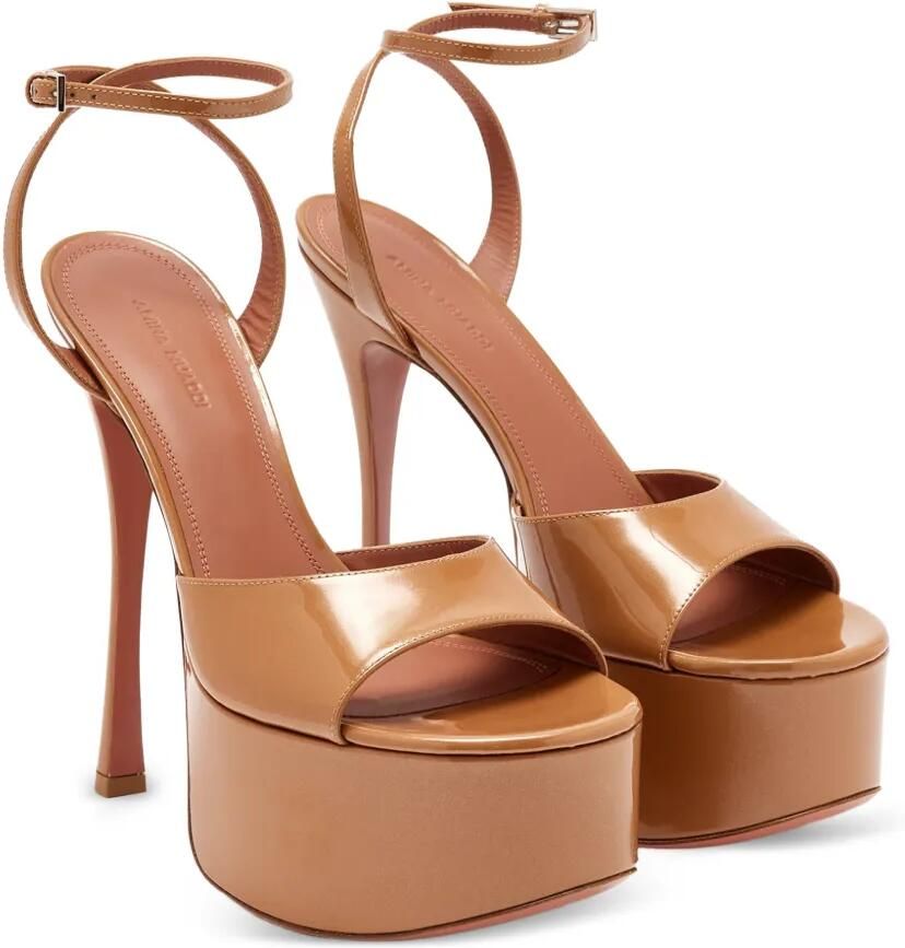 Amina Muaddi Aya sandalen met plateauzool Beige - Foto 2