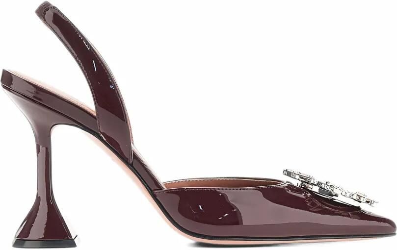 Amina Muaddi Begum crystal-embellished patent-leather pumps Rood