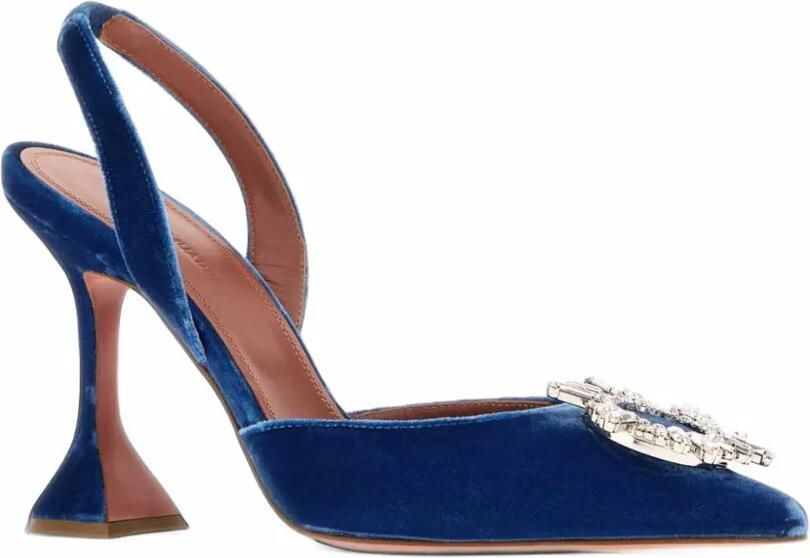 Amina Muaddi Begum crystal-embellished pumps Blauw