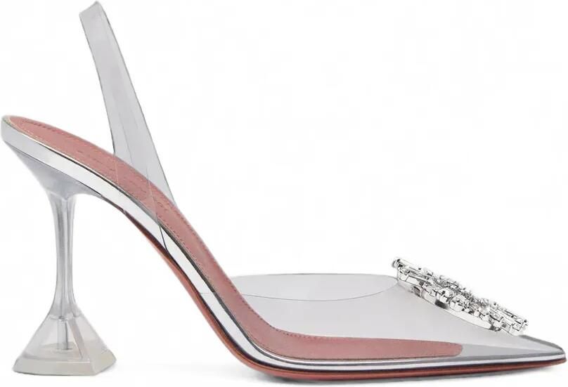 Amina Muaddi Begum Glass Sling 95 pumps van transparant pvc Wit