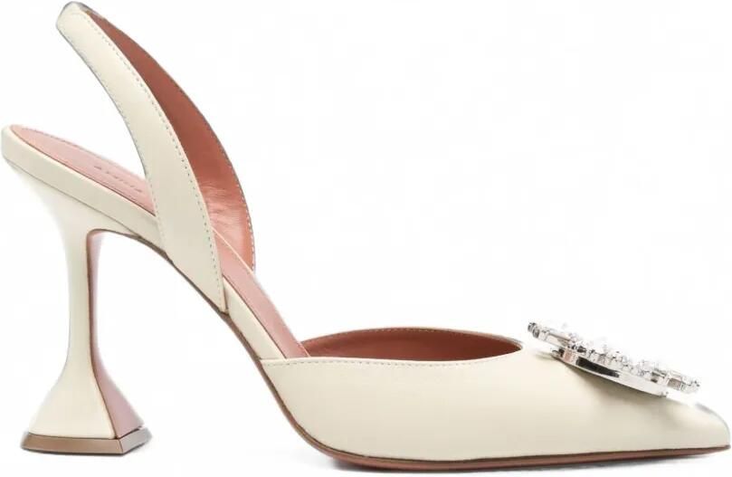 Amina Muaddi Begum pumps verfraaid met kristallen Beige