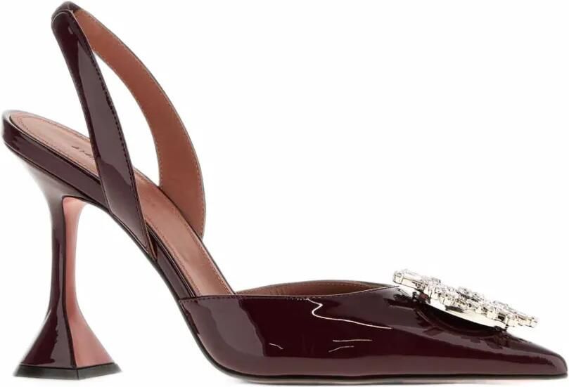 Amina Muaddi Begum sling 95 merlot patent pumps Rood - Foto 2