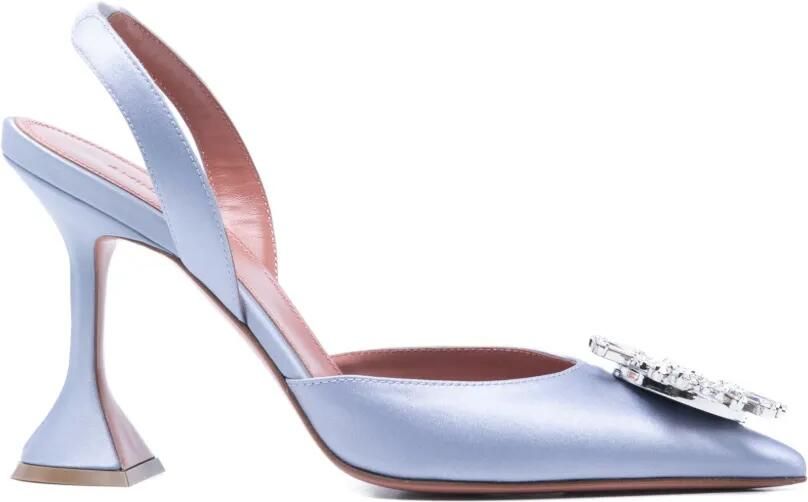 Amina Muaddi Begum slingback pumps Paars