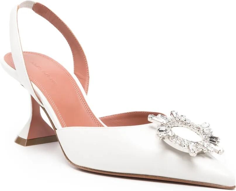 Amina Muaddi Begum slingback pumps Wit - Foto 2