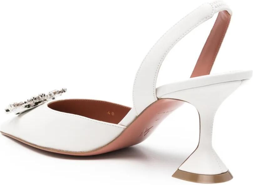 Amina Muaddi Begum slingback pumps Wit - Foto 3