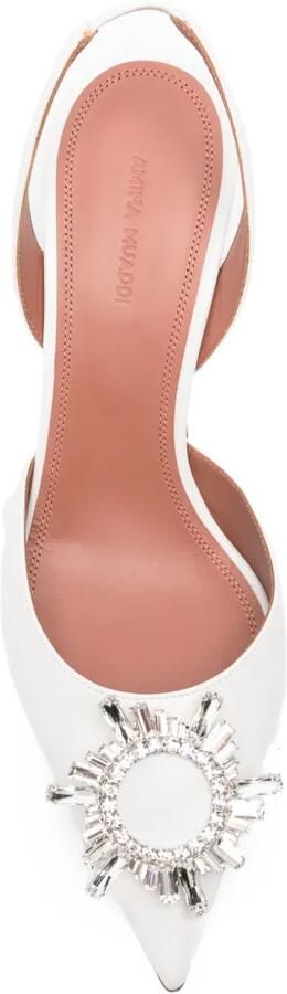Amina Muaddi Begum slingback pumps Wit - Foto 4