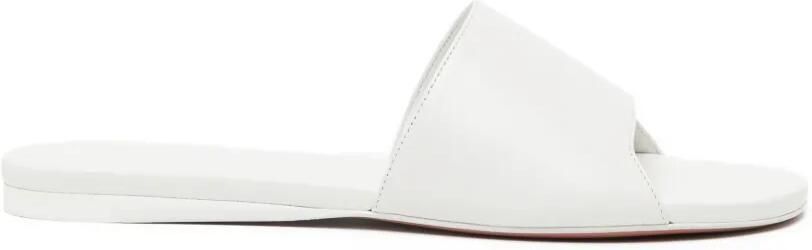 Amina Muaddi Bianca sandalen Wit