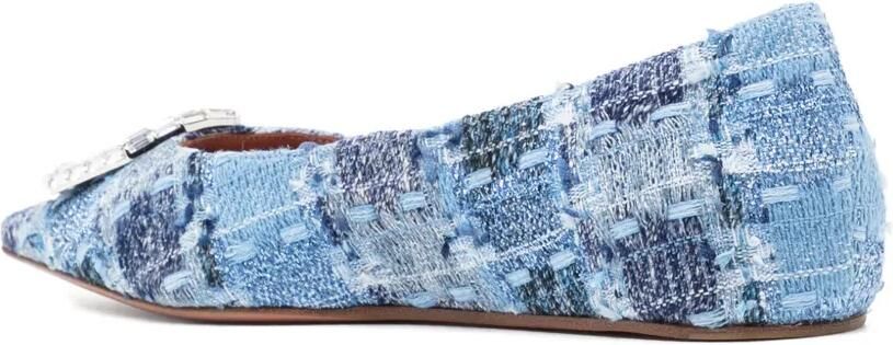 Amina Muaddi Camelia ballerina's Blauw - Foto 3