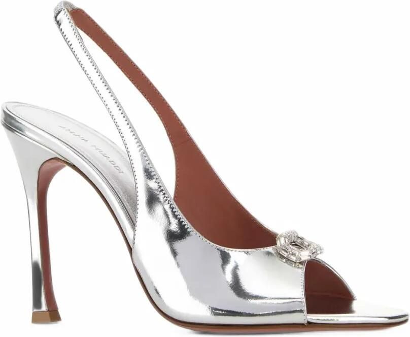 Amina Muaddi Camelia crystal-embellished pumps Zilver - Foto 2