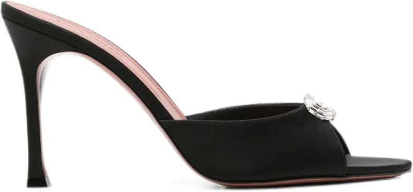 Amina Muaddi Camelia mini-sandalen verfraaid met kristallen Zwart