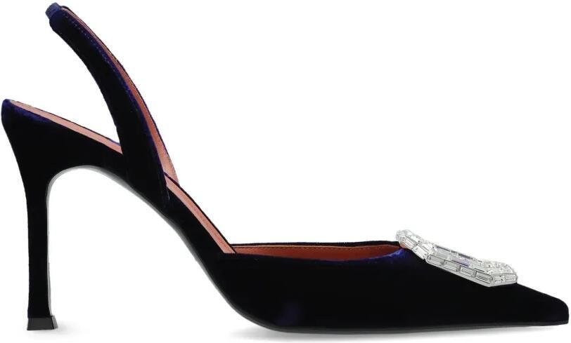 Amina Muaddi Camelia pumps verfraaid met kristallen Blauw - Foto 5