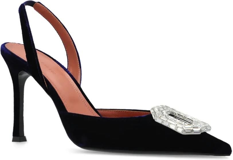 Amina Muaddi Camelia pumps verfraaid met kristallen Blauw - Foto 4