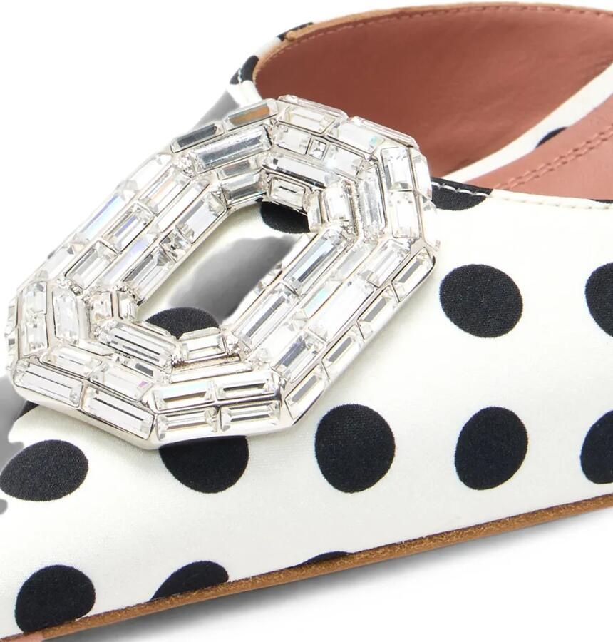 Amina Muaddi Camelia slingback pumps met stippen Wit - Foto 2
