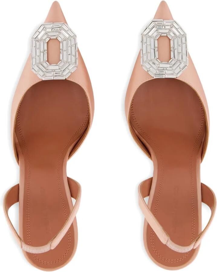 Amina Muaddi Camelia slingback pumps verfraaid met kristallen Roze - Foto 2