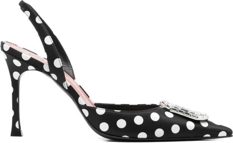 Amina Muaddi Camelia slingback pumps Zwart