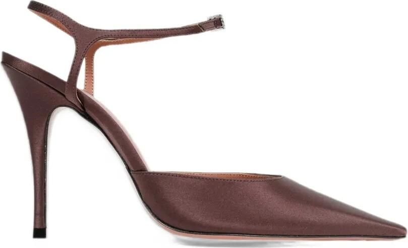 Amina Muaddi Carolyn satin pumps Bruin