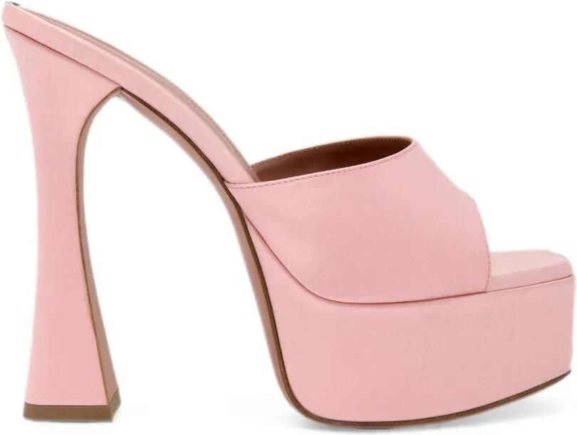 Amina Muaddi Dalida sandalen met hak Roze