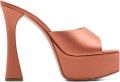 Amina Muaddi Dalida sandalen met plateauzool Bruin - Bruin