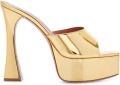 Amina Muaddi Dalida sandalen met plateauzool Goud - Goud