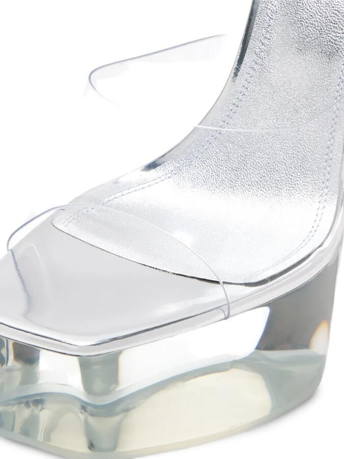 Amina Muaddi Dalida sandalen met plateauzool Wit - Foto 2