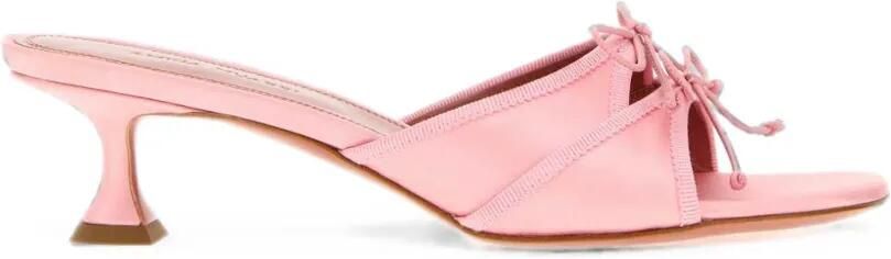 Amina Muaddi Eleonora sandalen met strik en hak Roze