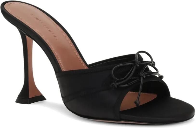 Amina Muaddi Eleonora sandalen met strikdetail Zwart