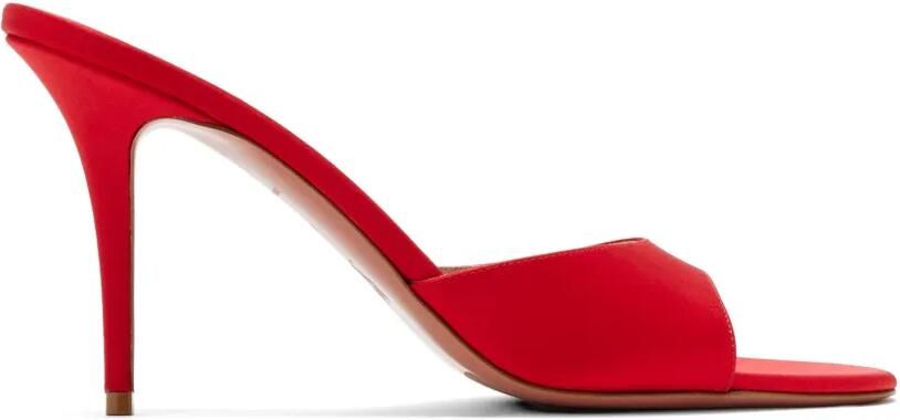 Amina Muaddi Elodie slippers Rood