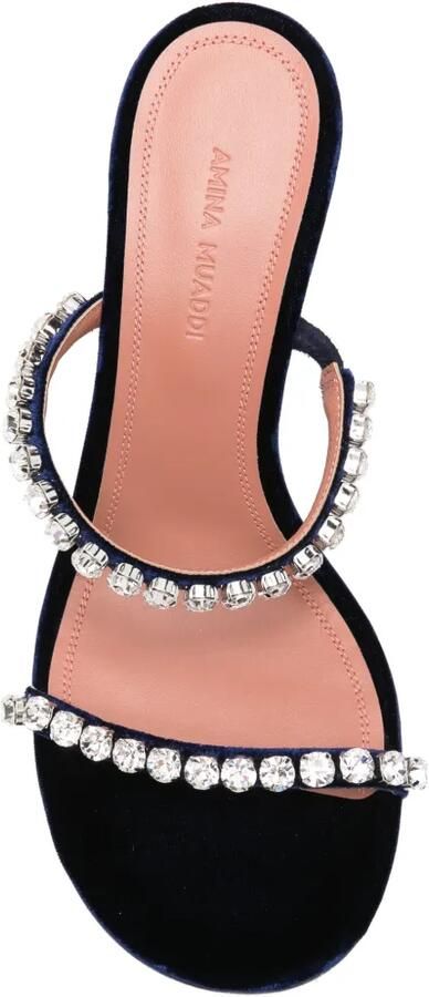 Amina Muaddi Gigi heeled sandals Blauw - Foto 4
