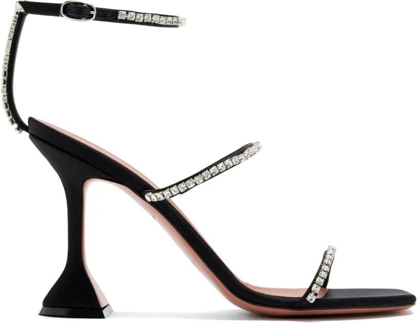 Amina Muaddi Gilda sandalen Zwart