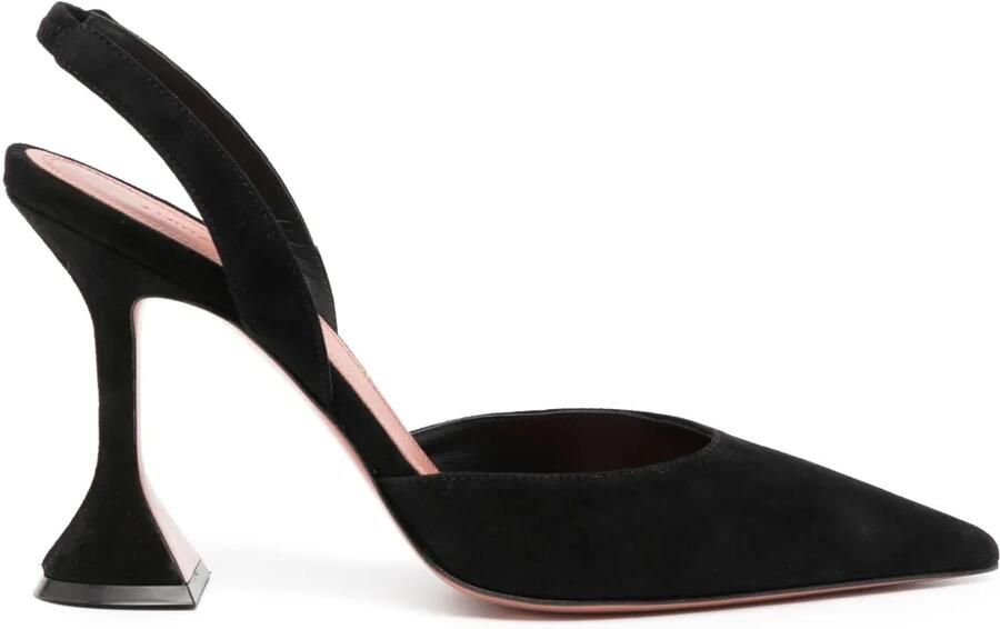 Amina Muaddi Holli Glass Sling pumps Zwart