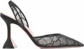 Amina Muaddi Holli lace sling 95 black lace Zwart - Zwart