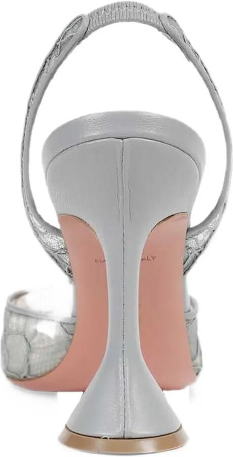 Amina Muaddi Holli lace sling pumps 95 Grijs - Foto 3