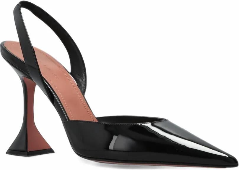 Amina Muaddi Holli lakleren pumps Zwart