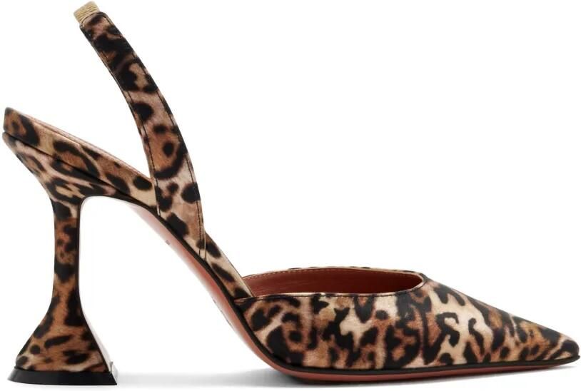 Amina Muaddi Holli sandalen met hak Beige