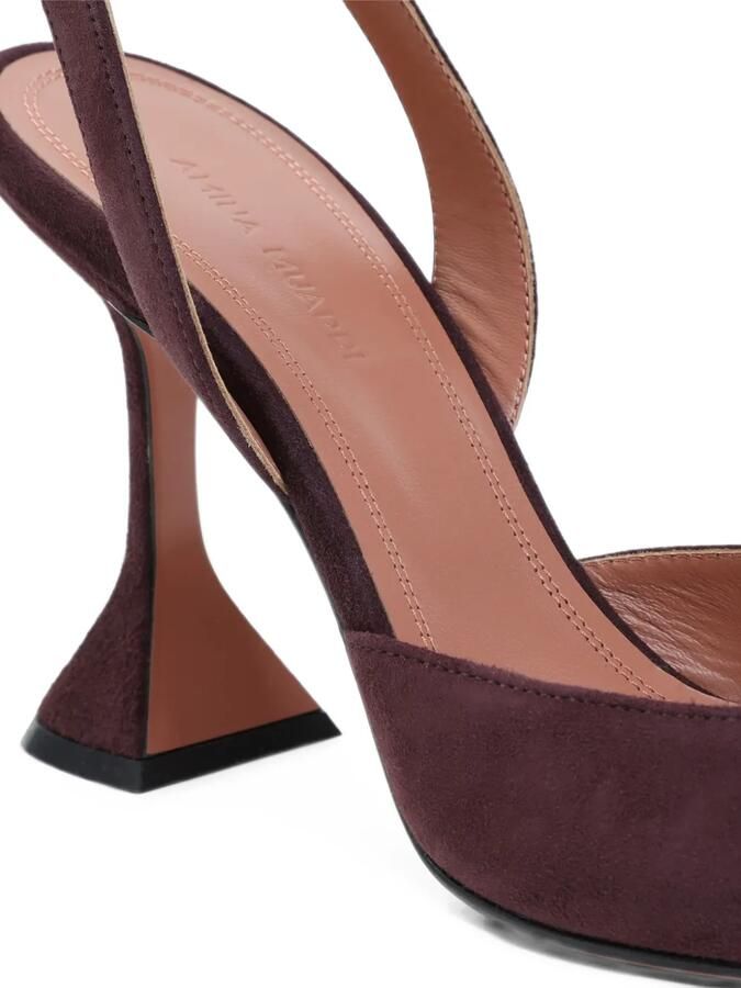 Amina Muaddi Holli Sling suede pumps Rood - Foto 2