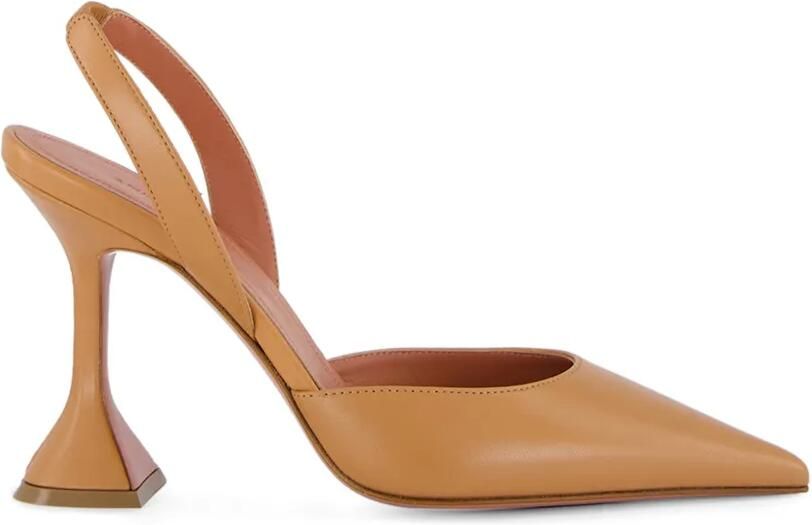 Amina Muaddi Holli slingback Holli leren pumps Beige