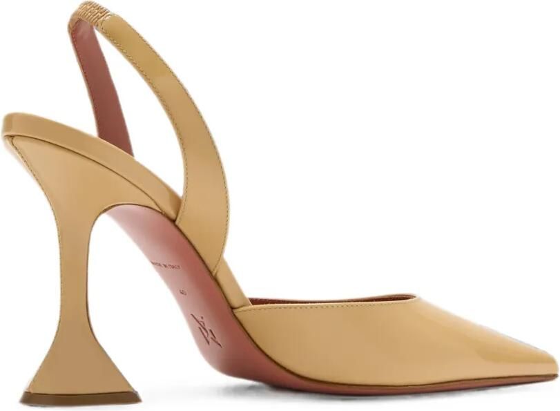 Amina Muaddi Holli slingback pumps Beige