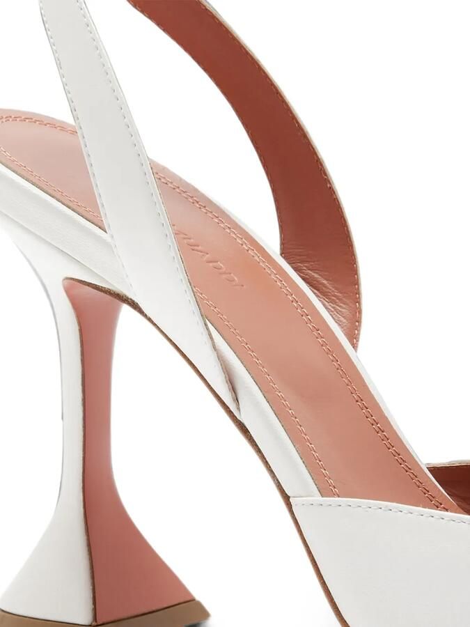 Amina Muaddi Holli slingback pumps Wit - Foto 2