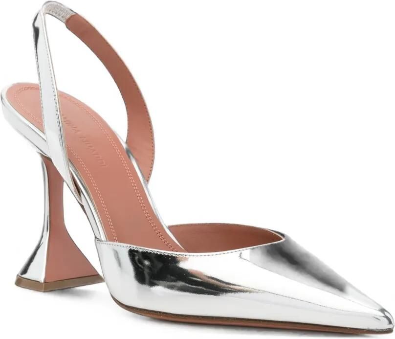 Amina Muaddi Holli slingback pumps Zilver