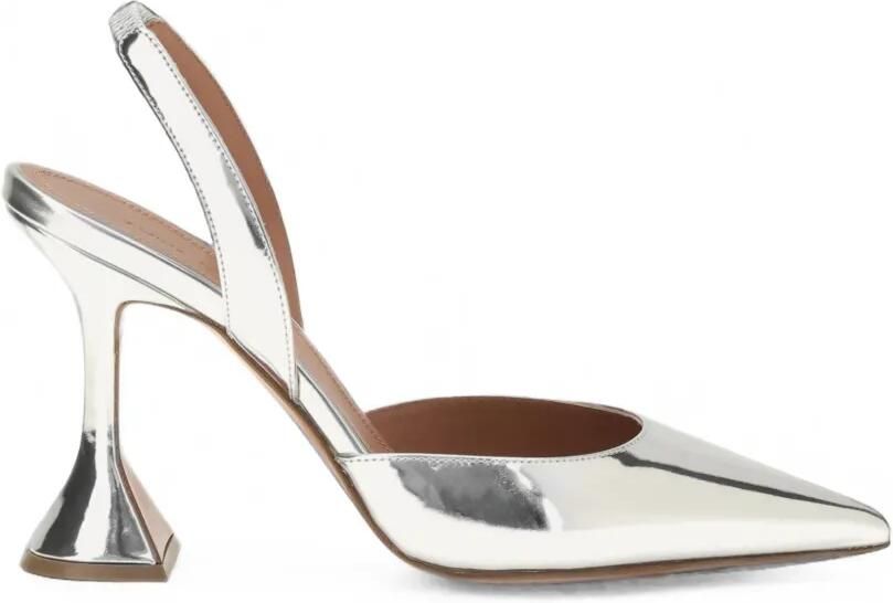 Amina Muaddi Holli slingback pumps Zilver