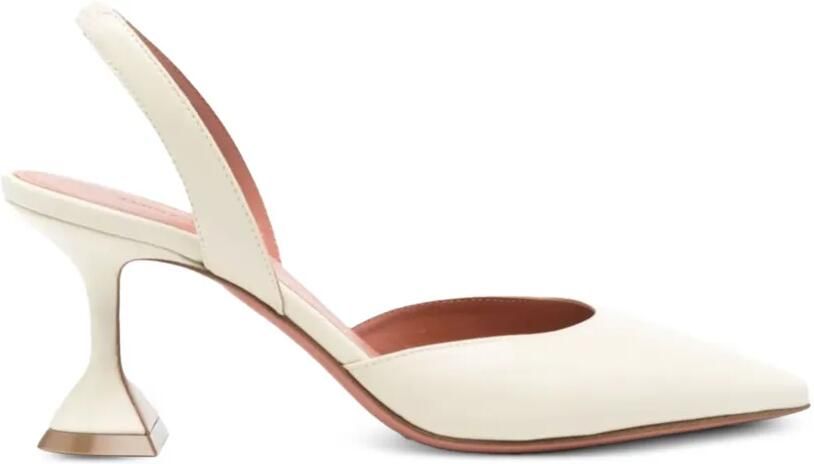 Amina Muaddi Holly slingback pumps Wit