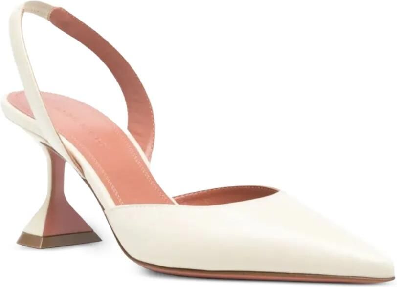 Amina Muaddi Holly slingback pumps Wit - Foto 3