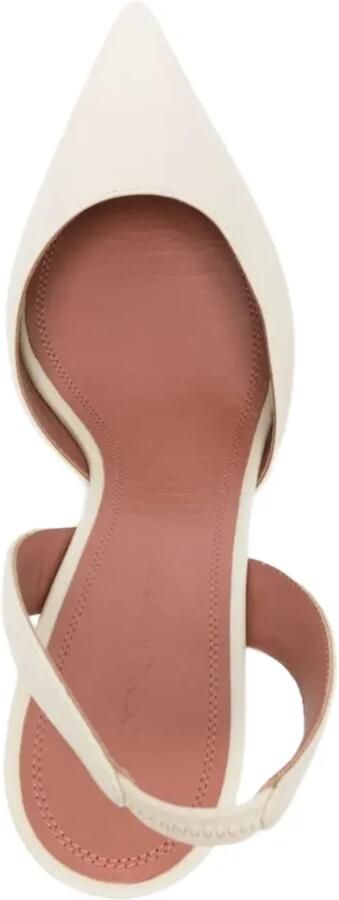 Amina Muaddi Holly slingback pumps Wit - Foto 4
